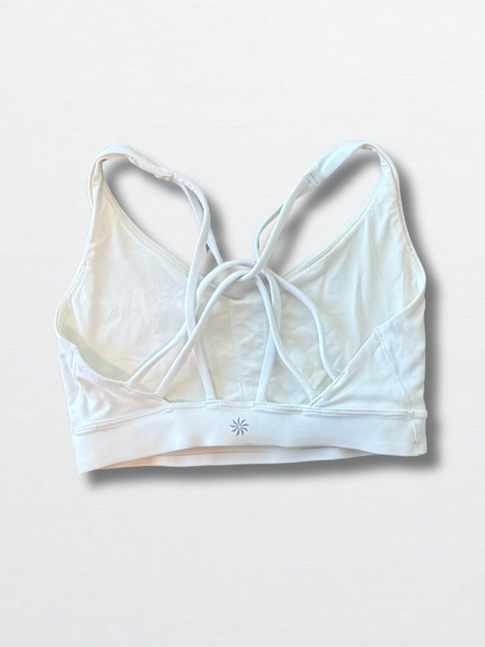 Athleta White Strappy Sports Bra